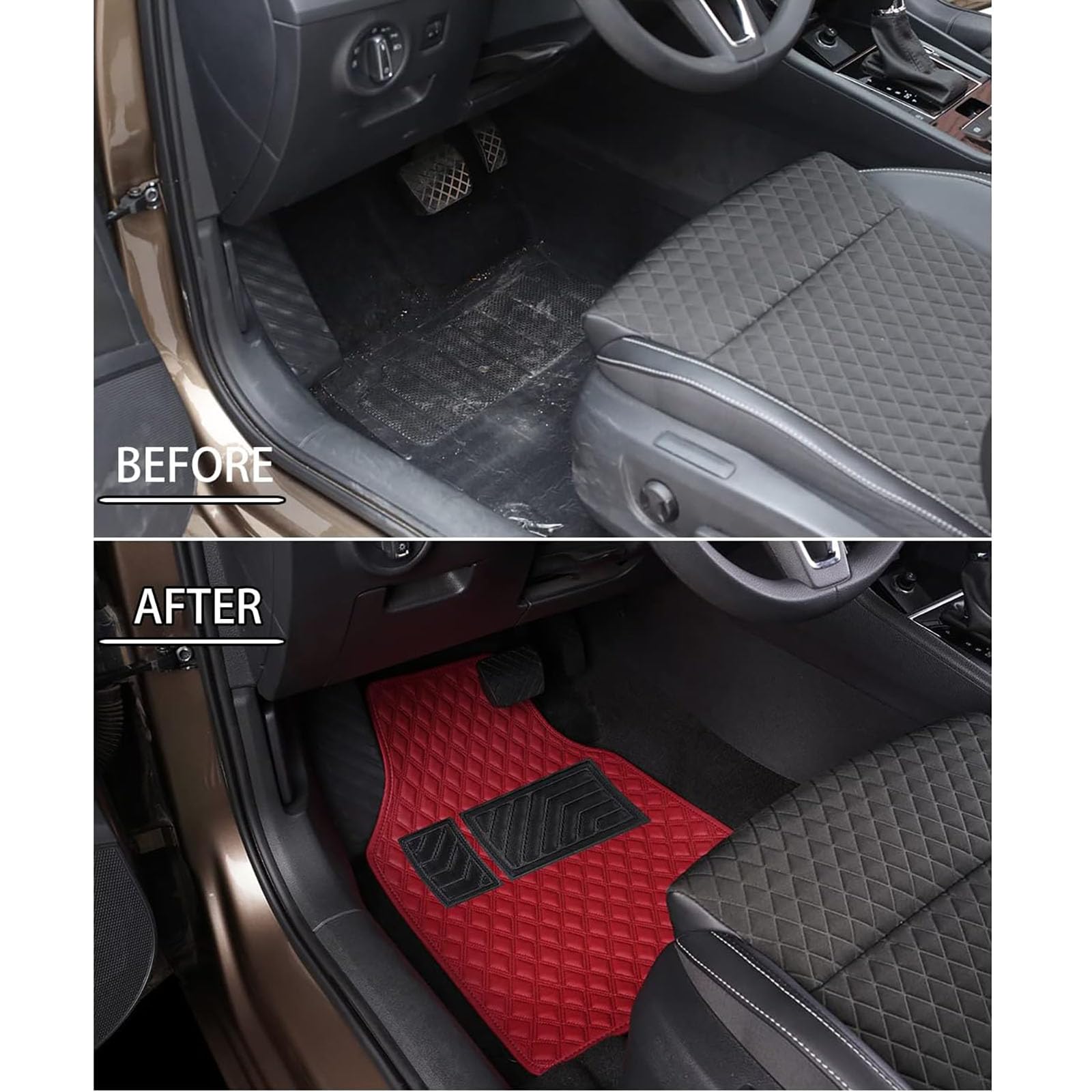 Mossa Tappetini Auto in TPE compatibili con Volkswagen Caddy V Maxi Van (11.2020- ) - tappeti auto neri - G2