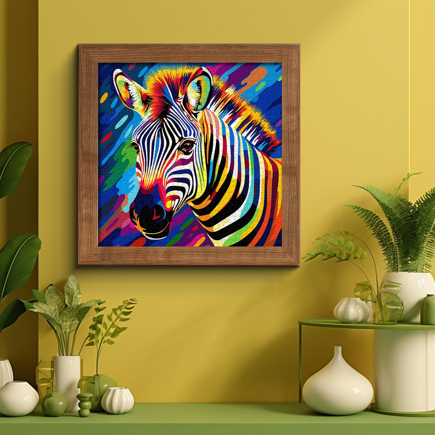 The Art of Dana Lizar ゼブラジグソーパズル Zebra Puzzles for Adults 1000 Pieces and up, PICKFORU Colorful