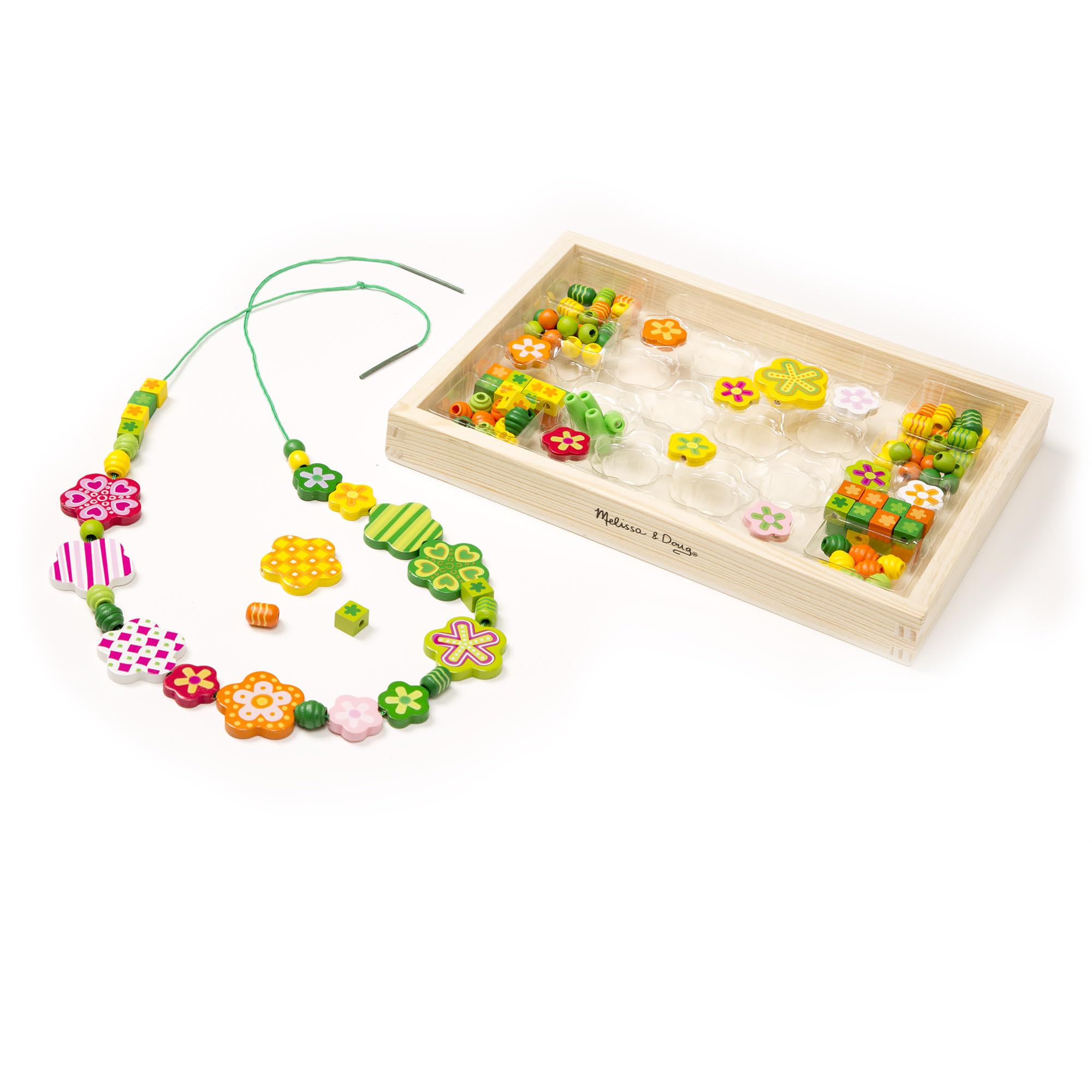Melissa & Doug Created By Me! Sparkle & Shimmer Beads Wooden Bead Kit, 340 Beads For Jewelry-Making : Melissa & Doug
