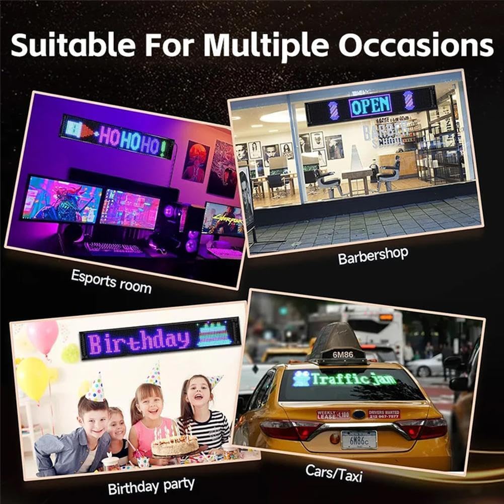 OrangeClub Bunte Augenlampe Soft Screen für Autofenster DIY Car Dynamic Smart Colorful Eye Lamp LED Eyes (120 * 595mm)