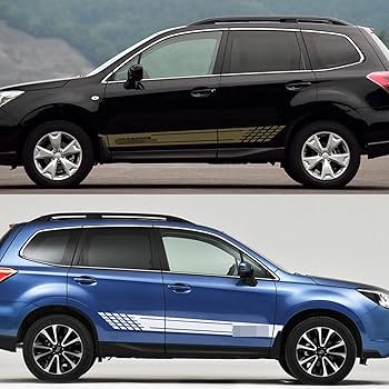 LEDEER 2 個の車のステッカー ドアサイドスカートフィルム車体装飾ビニールデカール、スバルフォレスター外部アクセサリー