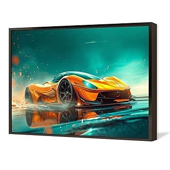 インテリアアート Amazon.co.jp: 絵画 ハンサムなスーパーカーインテリア 絵画