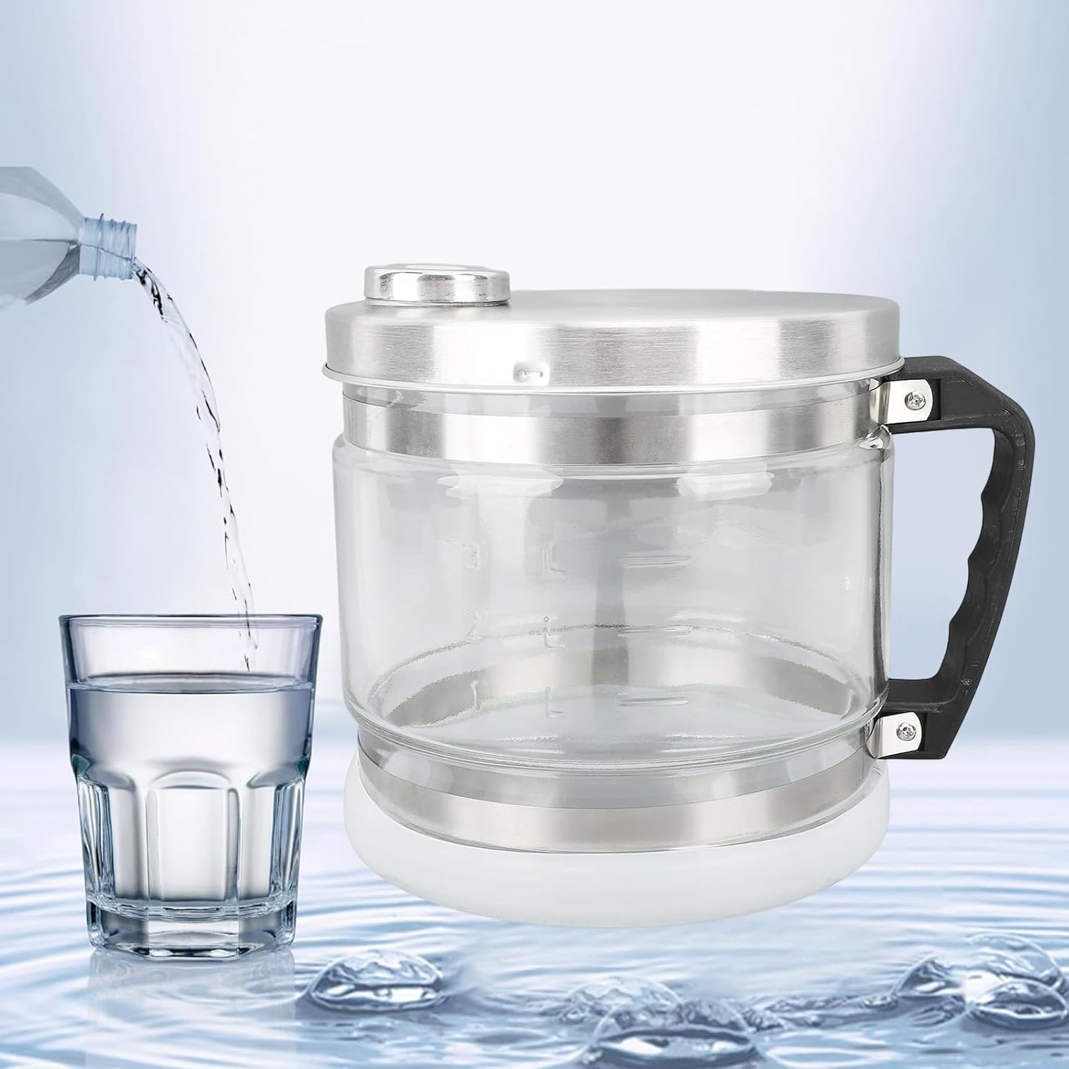 4l Distilled Water Collector Container for Kitchen Countertop Distillers Transparency Design Glass Collection Bottle Food Grade Glass Beverage Dispenser Bottle