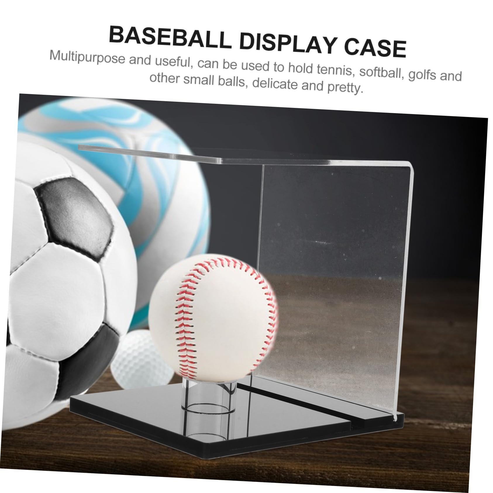 BESTonZON 2piezas Expositor De Cajas De Bolas Transparente Vitrina De Acrílico Forma De Cubo para Exhibir y Conservar Balones De Béisbol y Sóftbol