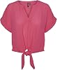 VERO FASHION VMGABBI SS CROPPED TIE TOP WVN GA T-Shirt Women