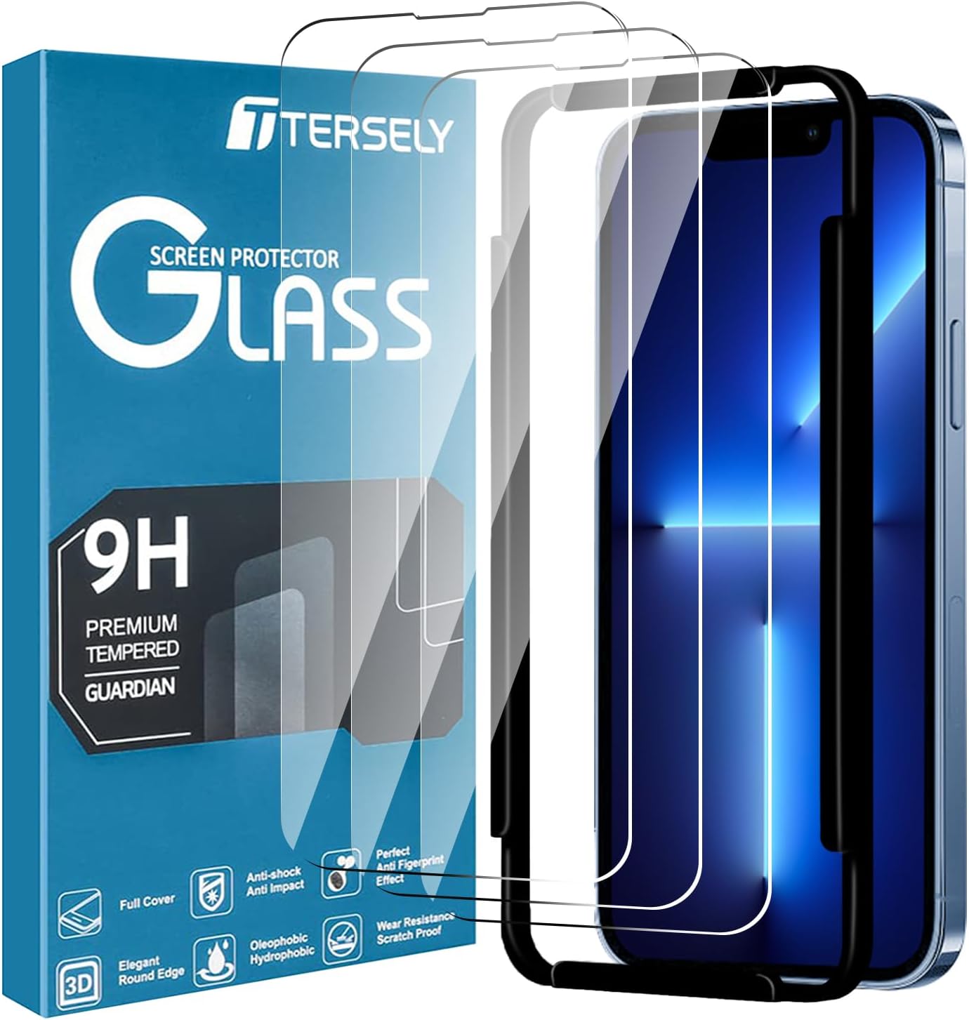 [3 Pack] T Tersely Tempered Glass Screen Protector for iPhone 14/iPhone