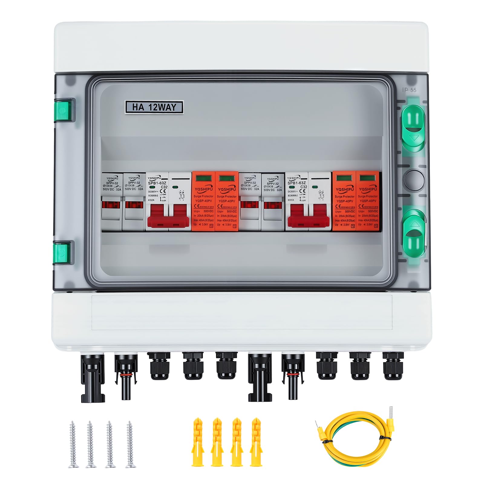 Quadro combinato solare, Protezione PV DC 32A 500V, interruttore IP65, con protezione multistrato, Gestione energetica efficiente