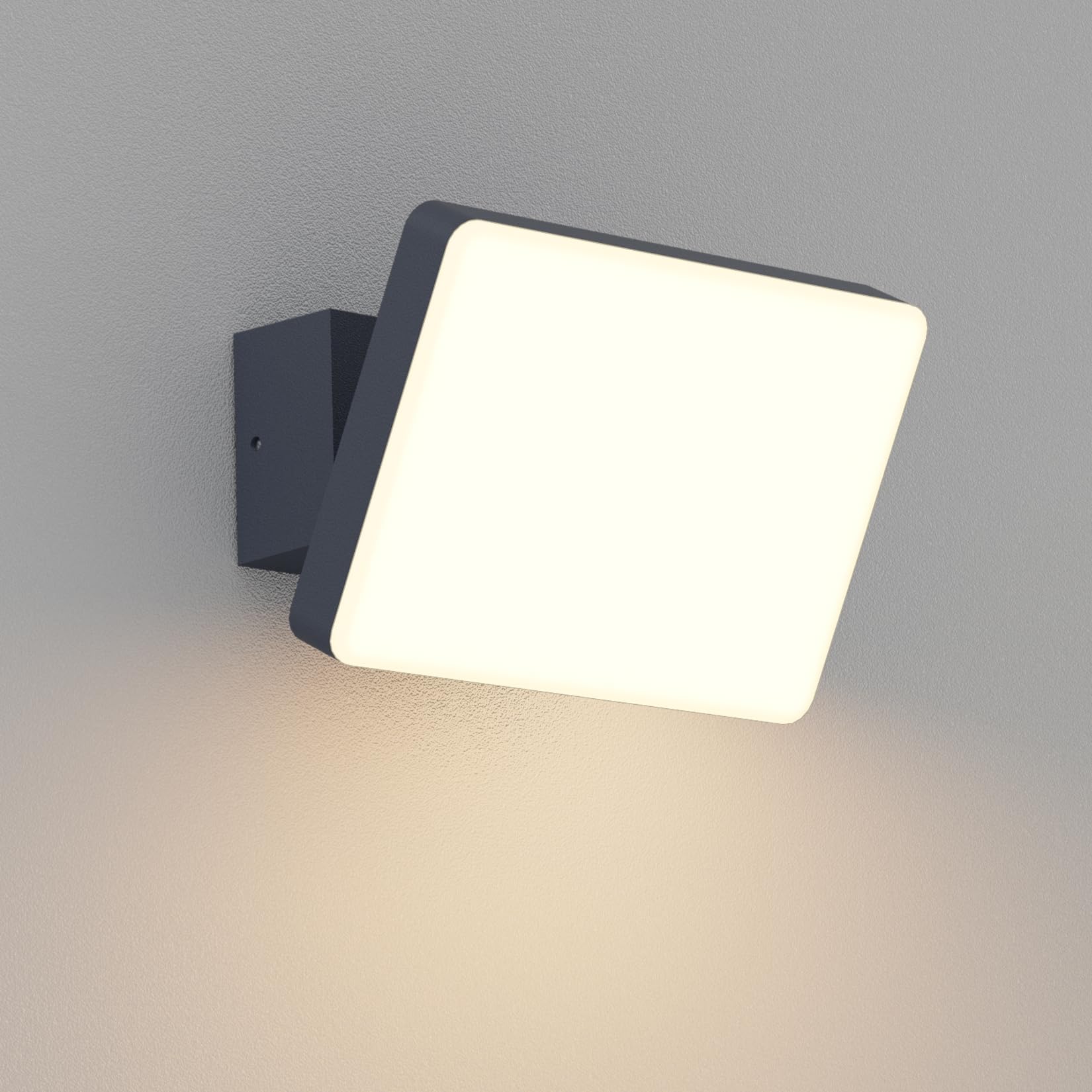 K-Bright LED Outdoor Light, 3000K Warm Light LED Wall Light, Outdoor Balcony, Garage, Garden Wall Light, Waterproof IP65 Anthracite