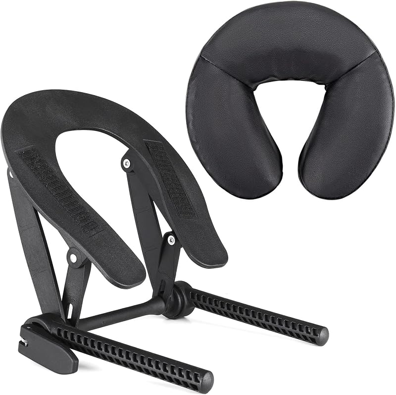 Noverlife Universal Massage Table Face Cradle & Cushion, Multi-Angle | Adjustable Spa Bed Headrest & Face Pillow Support for Salon Massage Bed & Home Mattress Top, Therapists, Eye Surgery Recovery