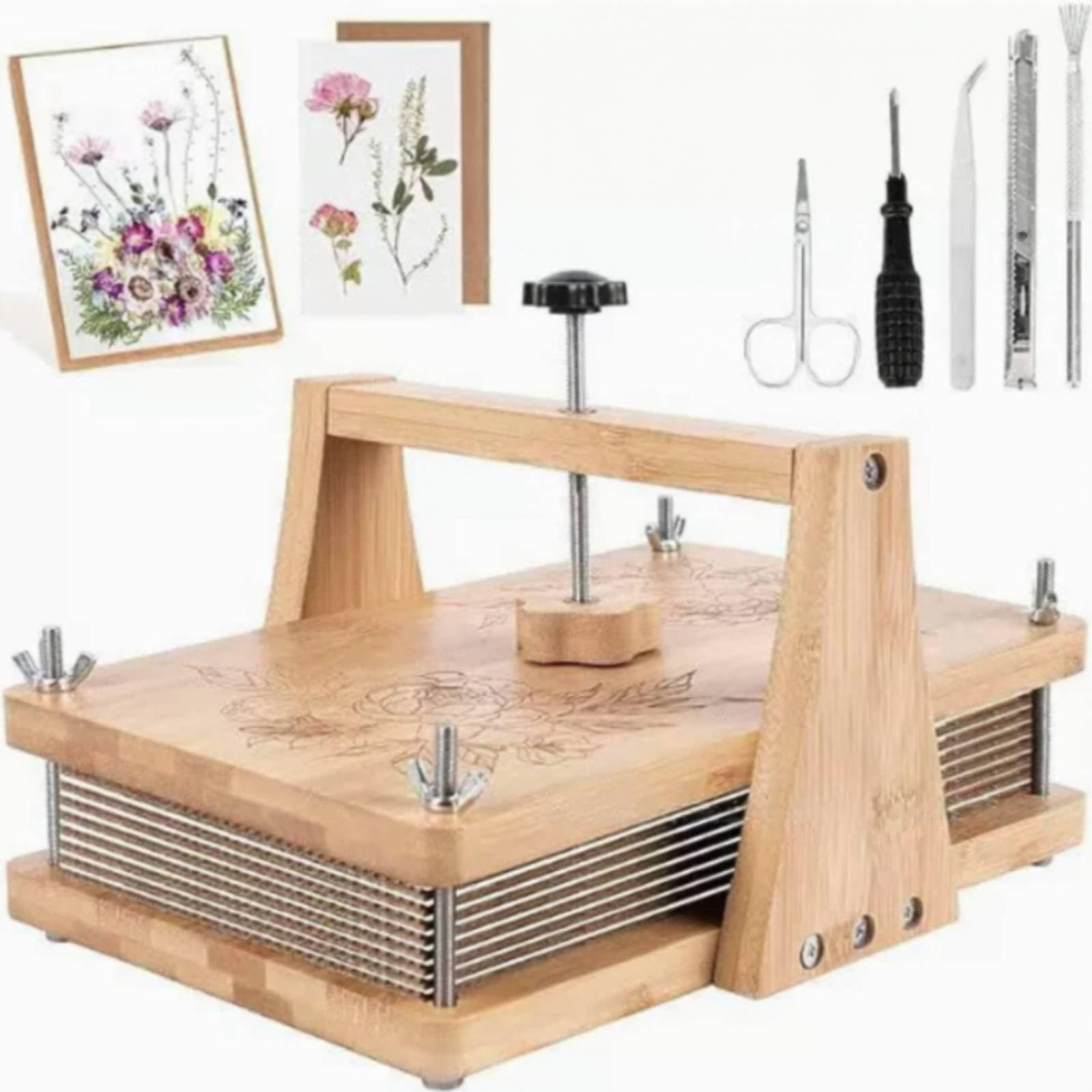 Qianly Kit dor para Flores Flores dor para Rústico Kit Prensión Floral, Herbario