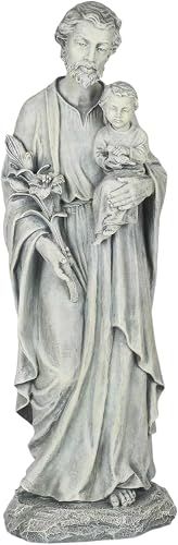 Joseph's Studio by Roman - 20" H St. Joseph Holding a Child Garden Statue, Religious Outdoor Decor