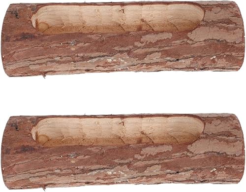 BESTOYARD 2 Pcs Wooden Pile Flowerpot Wooden Pot Whisky Planter Bucket Barrel Planter Horizontal Log Tree Trunk Vase Tall Containers Natural Tub