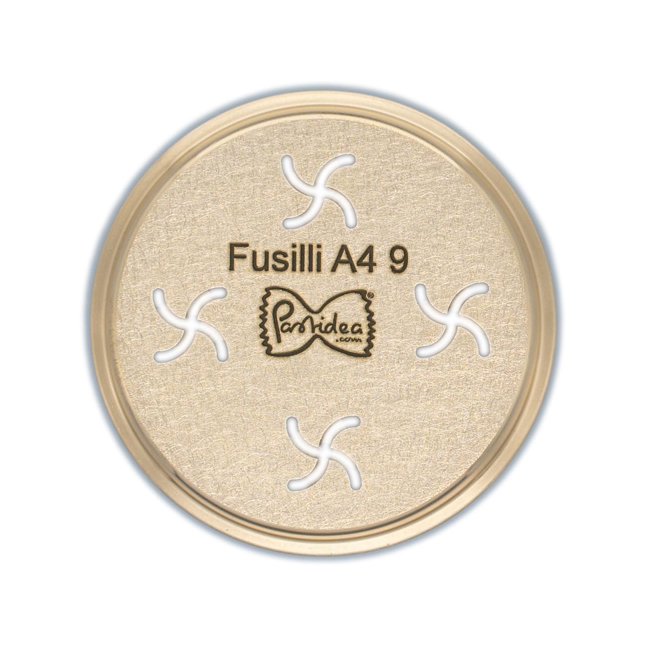Pastidea - Matrize Zubehör Fusilli A4 9mm kompatibel mit Kenwood Pasta Fresca oder mit Adapter im Pastamaker Avance / 7000er Serie und anderen Nudelmaschinen