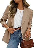 Cicy Bell Women's Business Casual Blazer: Long Sleeve Anti-Wrinkle Lapel Collar Work Jacket for Office & Everyday