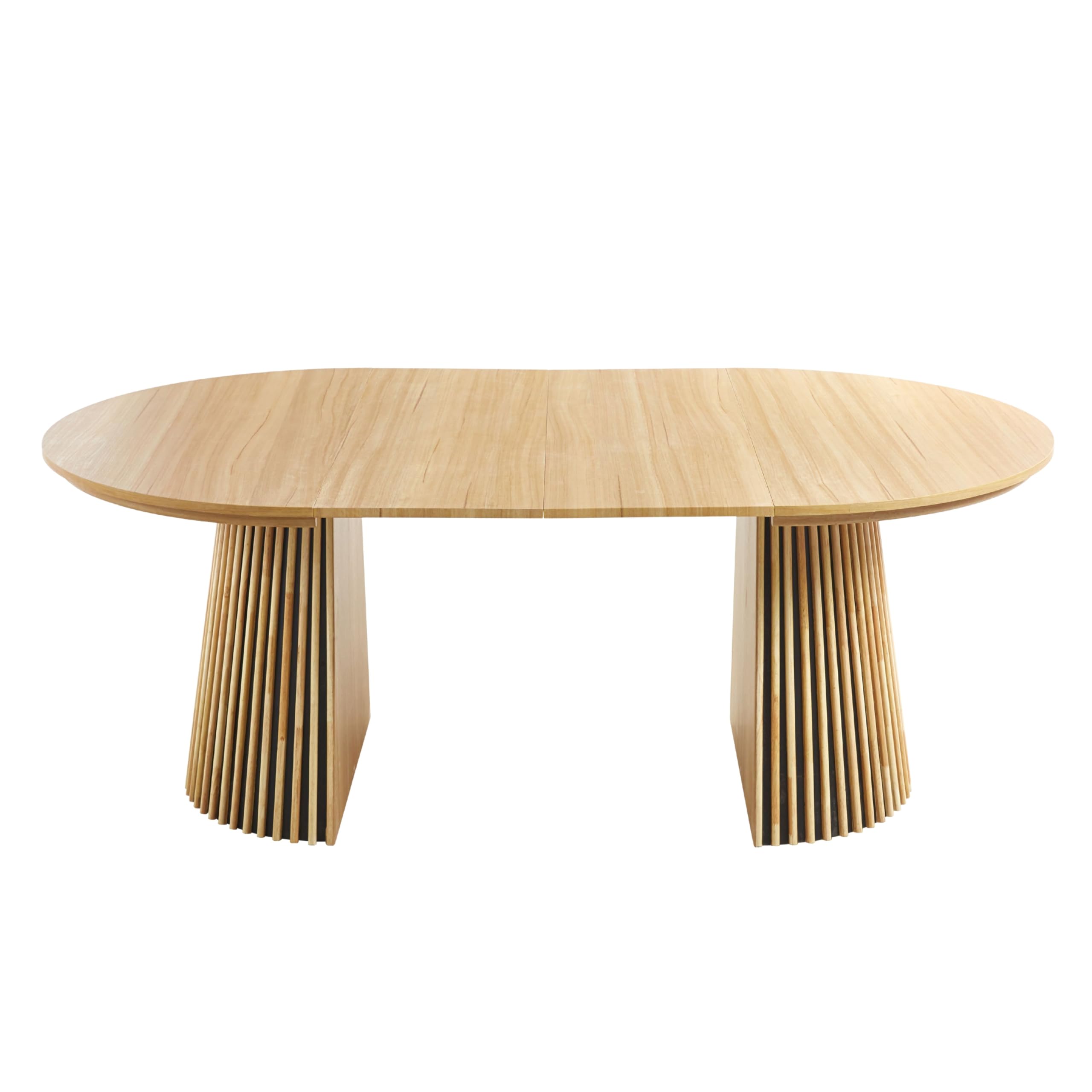 Miroytengo Mesa Comedor Extensible Redonda Árbol Salón Roble Claro 120-160-200x75x120 cm