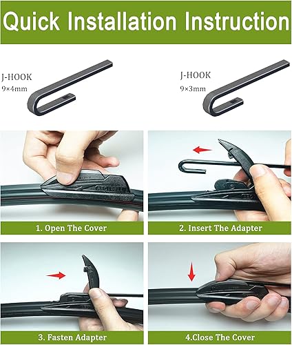 Miniatura 10 de AECIWELL Limpiaparabrisas de repuesto de 26 + 18 + 12 pulgadas para Nissan Murano 2017-2020, Mitsubishi Outlander 2014-2020, Infiniti QX50 2019-2020