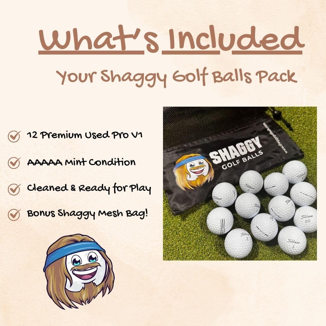 Recycled Used Golf Balls Pro V1 Model – 12 Count (5A Mint) - Clean and Ready to Play