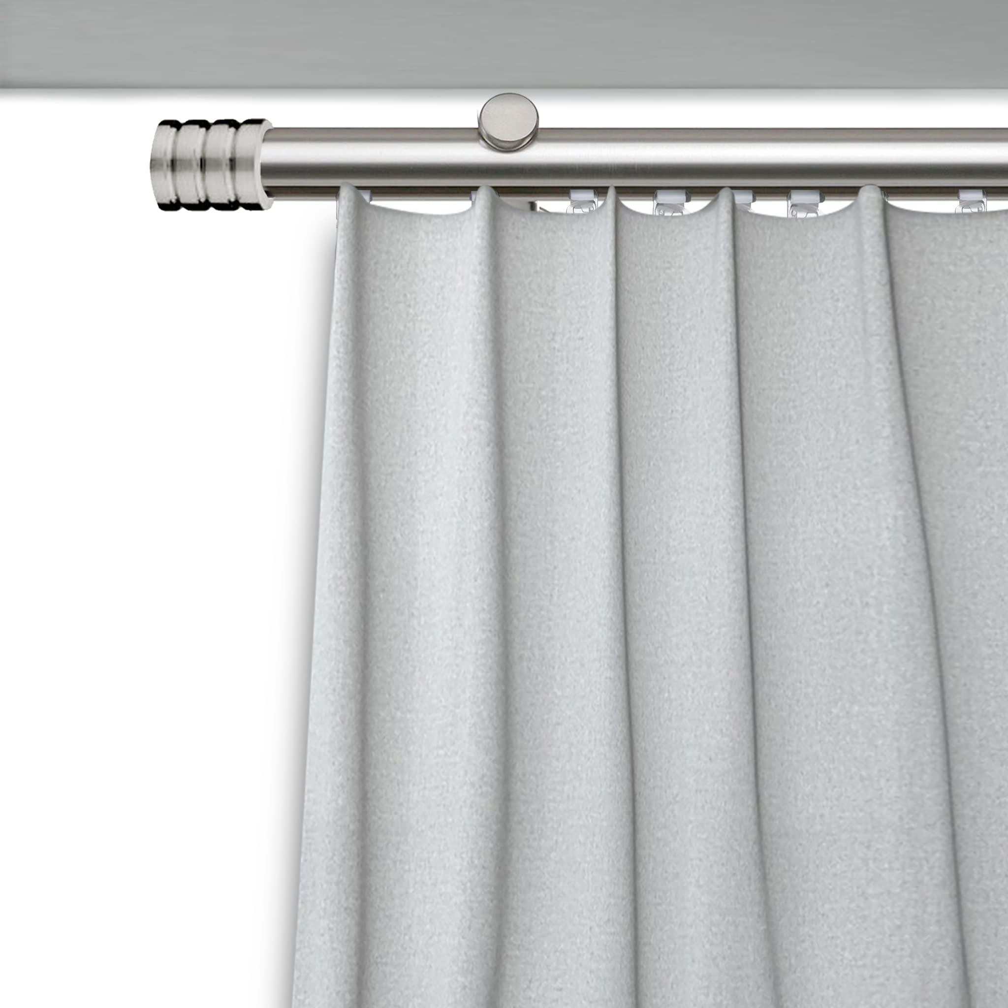 SN Deco - Innenlaufgarnitur Genua, Ø 16mm, 2-Lauf edelstahl optik 320cm (4x160cm inkl. Verbinder)