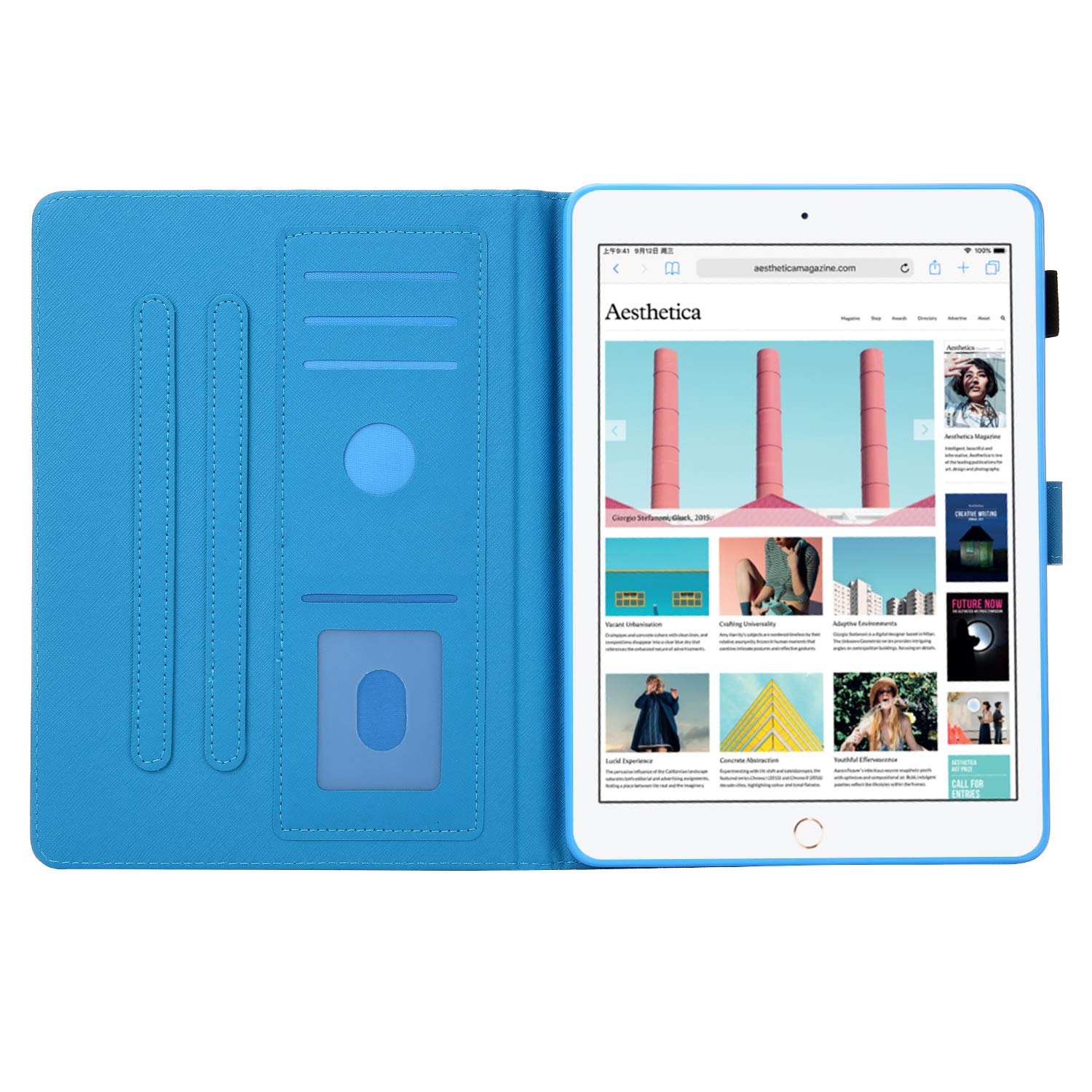 Custodia Per IPad 10.2 Pollici (7ª, 8ª E 9ª Gen) – Cover In Similpelle Con Motivo Gatto, Funzione Leggio E Portapenne, Supporto Magnetico