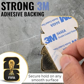 Officially Authorized FIFA World Cup 2026 3D Metal Emblem Premium Car Decal Badge Weatherproof Adhesive Sticker-Easy Installation on Auto, Truck, Cooler & Tool Chest Authentic Tournament Souvenir