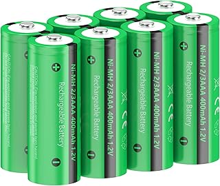 NIMH Rechargeable Batteries 2/3AAA Solar Light Battery 400mh 1.2V 8PCS (NOT AAA)