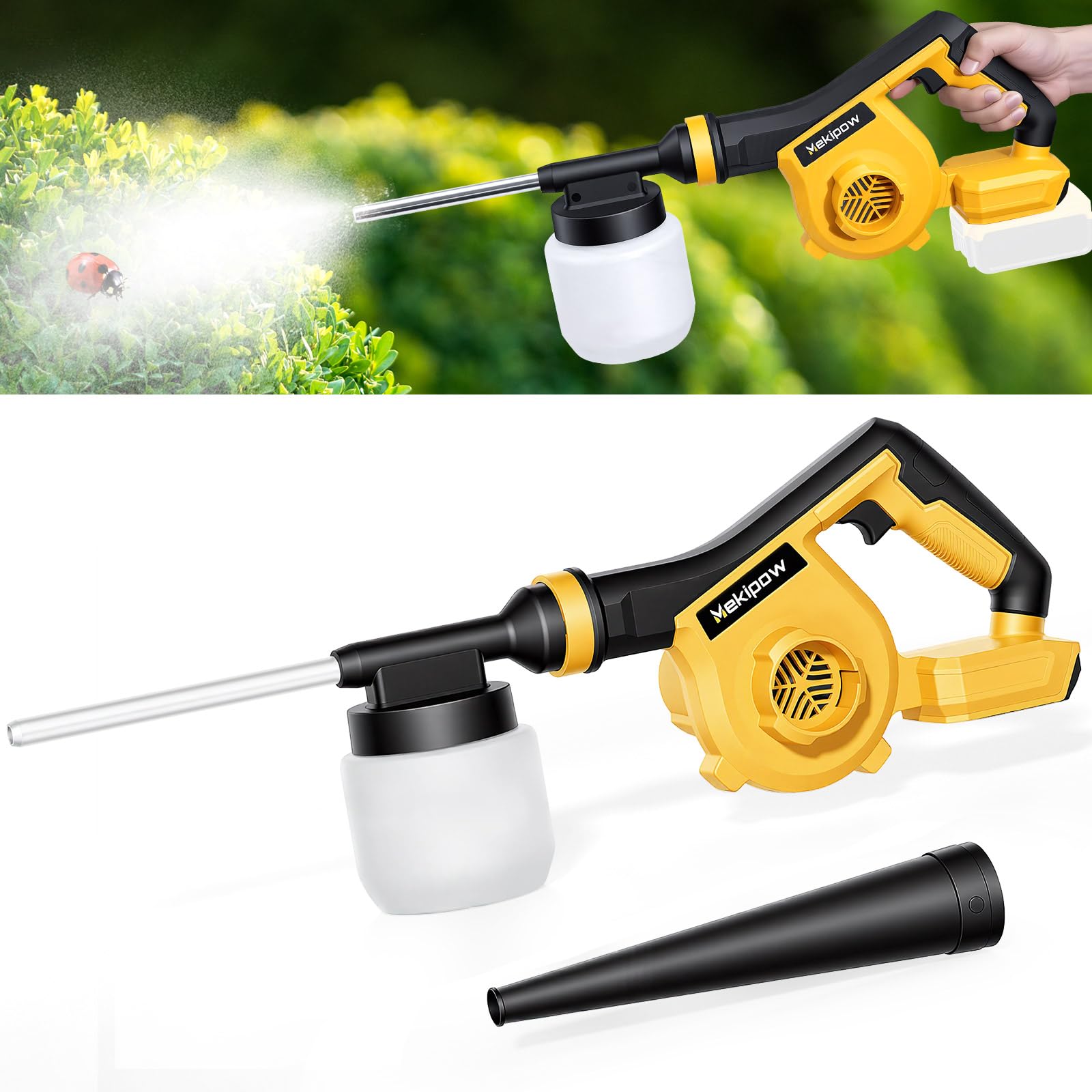 Photo 1 of Electric Diatomaceous Earth Duster Compatible with DeWalt 20V/60V Battery (No Battery), Variable Speed, 3-in-1 Garden Dust Applicator/Blower/Vacuum Cleaner with 800mL Capacity