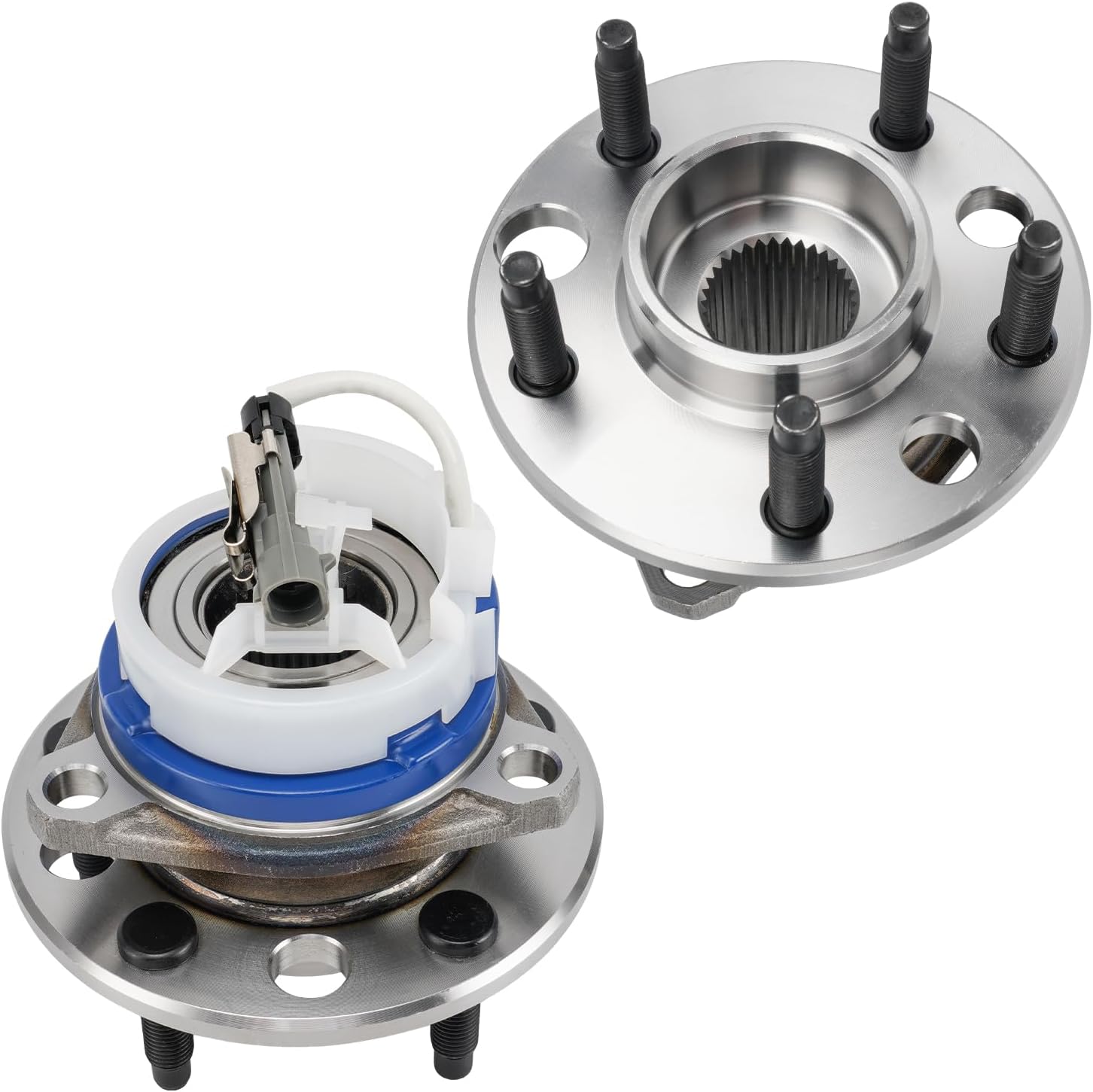 KAX 513087 2PCS Front Wheel Hub Bearing Compatible with Oldsmobile Cutlass Cruiser 1994,W/ABS 5 Lugs Wheel Bearing and Hub Assembly