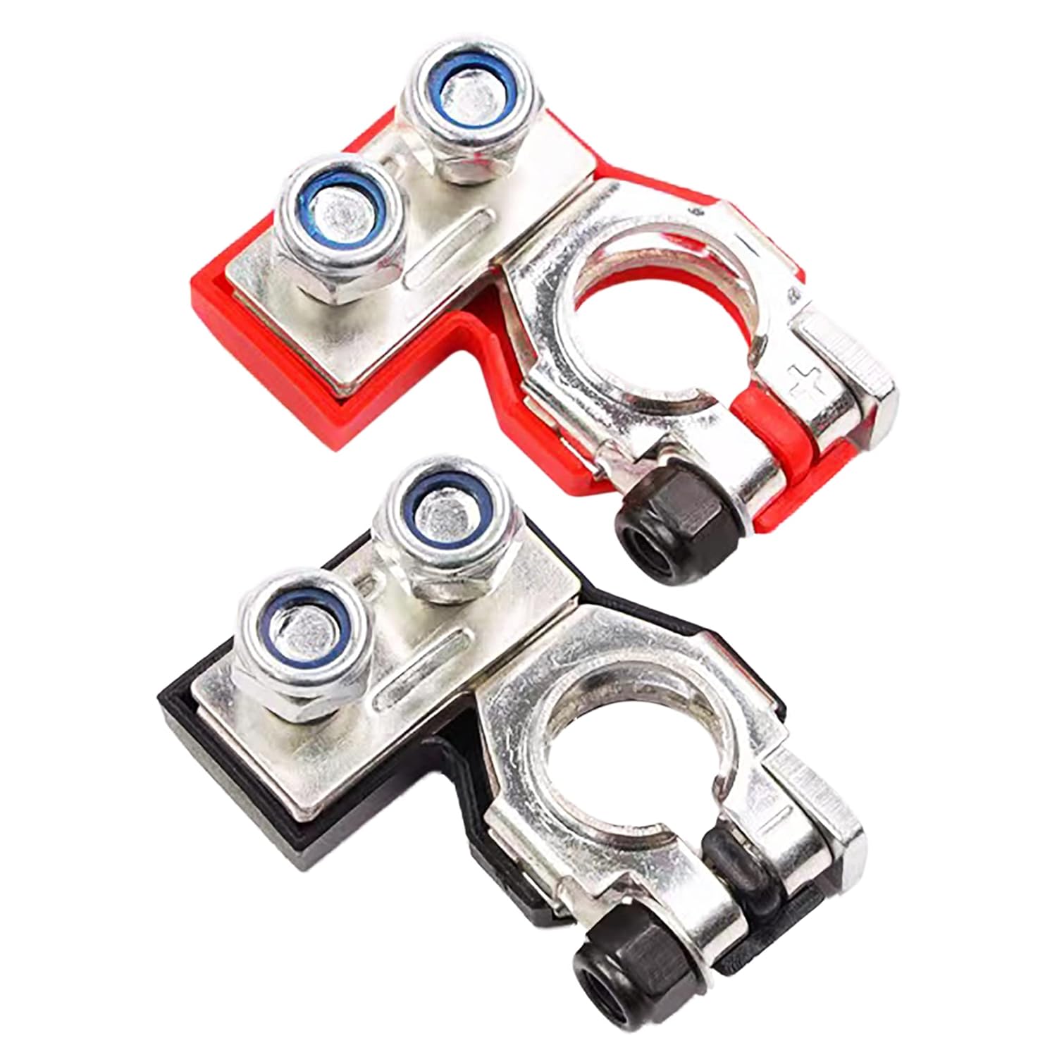 2PCS Battery Terminals,Pure Copper Nickel Plated Battery Terminal