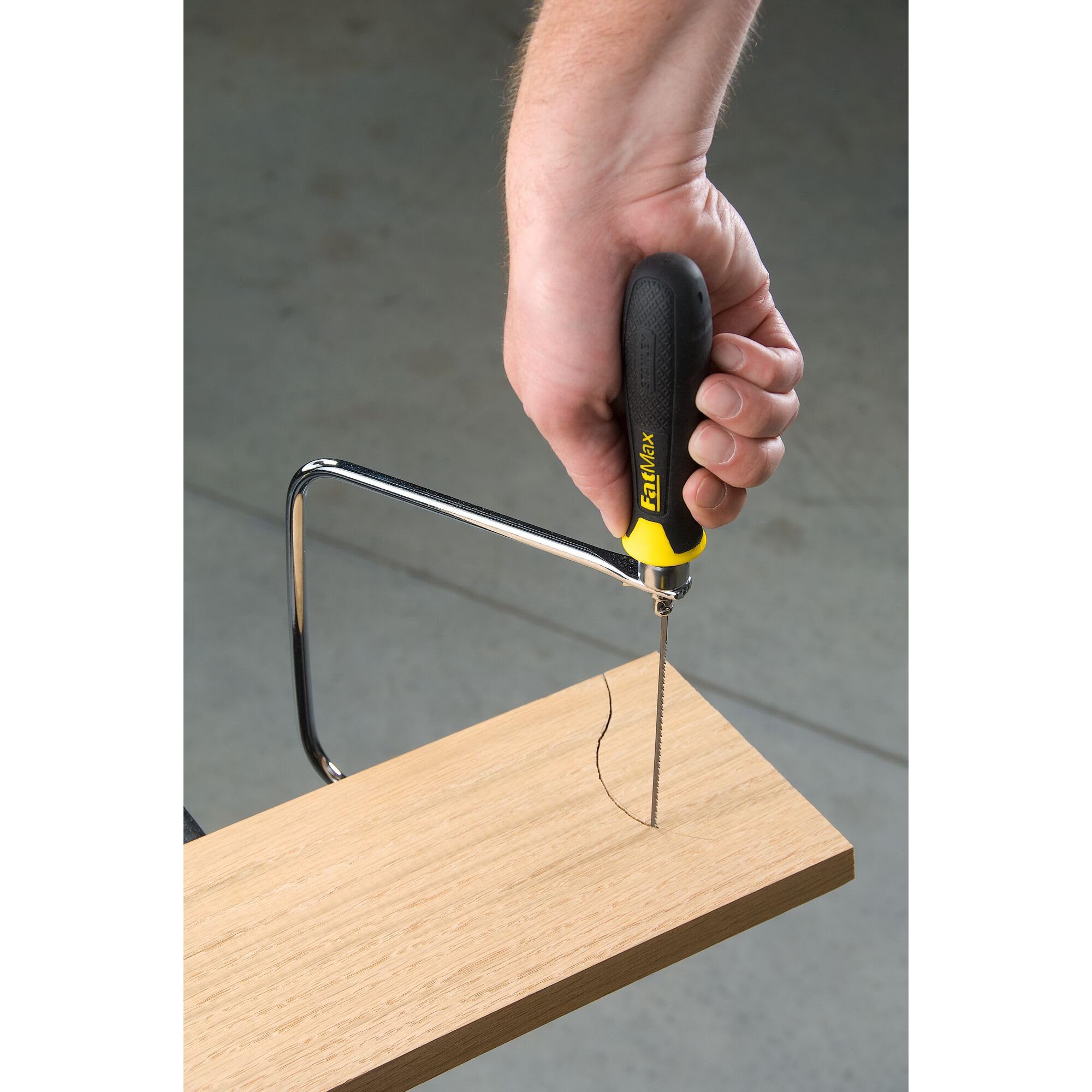 STANLEY 0-15-106 Scie À Chantourner 170Mm - Gamme FATMAX Plus Résistant - Denture Universelle Traitement Thermique - Poignée Ergonomique Bi Matière