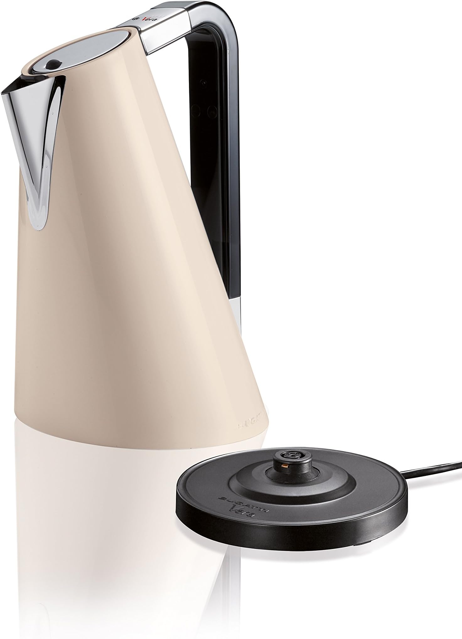 – BUGATTI, Vera Easy Kettle with Removable Limescale Filter, Capacity 1.75 Litres, 2180 W, Stainless Steel Housing, Cream
