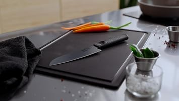 Fissler Procut/Premium-Santokumesser (17 cm) Allzweck-Küchenmesserhandgeschliffene Edelstahlklinge Made in Germany Kräuter-Hackmesser ergonomisch