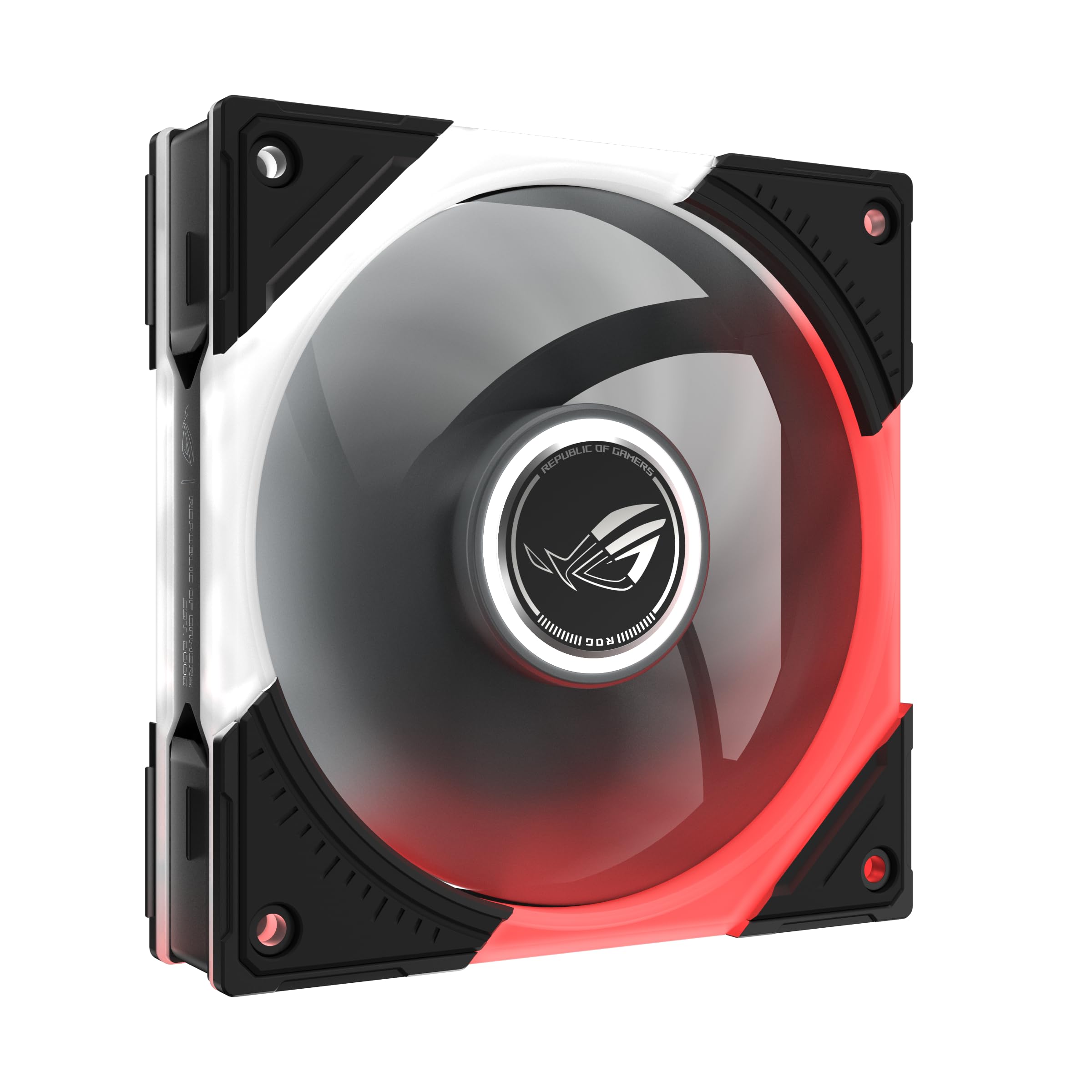 ASUS ROG Eurux GR120 ARGB PWM Lot de 3 ventilateurs PWM de 120 mm, 2600 tr/min, chaîne en marguerite brevetée, éclairage personnalisé, moyeu de ventilateur