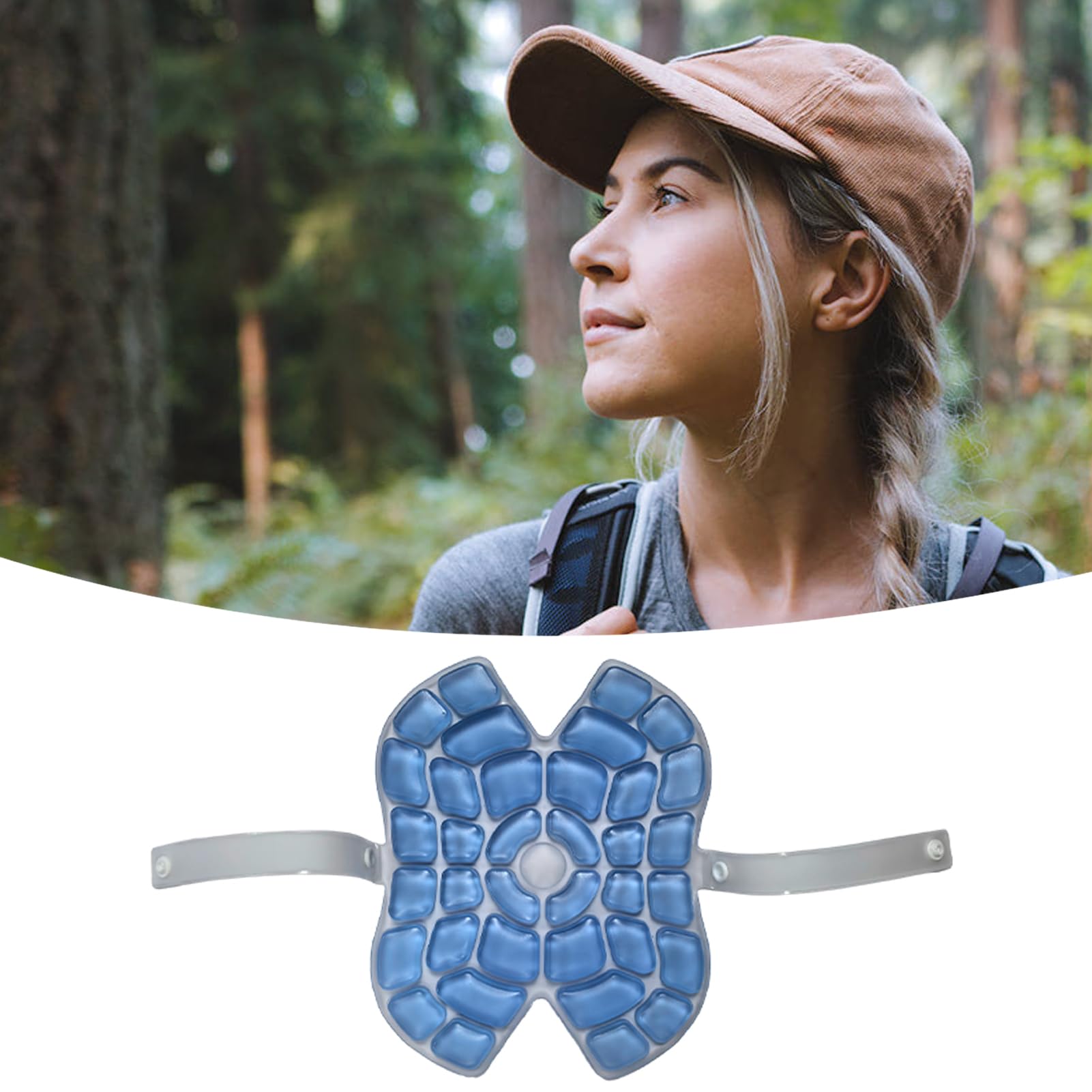 Cappello Con Ghiaccio - Cuscinetto Rinfrescante | Cuscinetto Superiore Casco Con Effetto Freddo Per Uomini Sport Equestri Escursioni All'Aperto