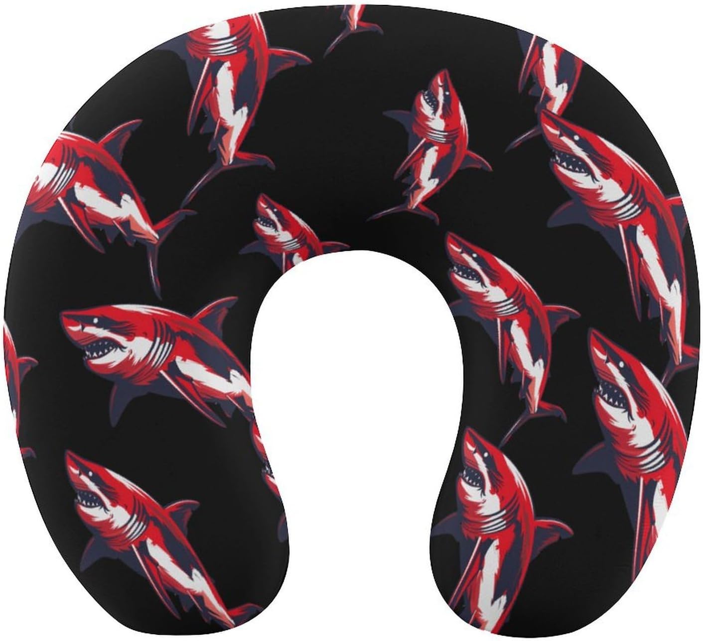 Shark Diver Scuba Travel Pillow U Shape Neck Pillow Washable Pillowcase for Sleeping Chair