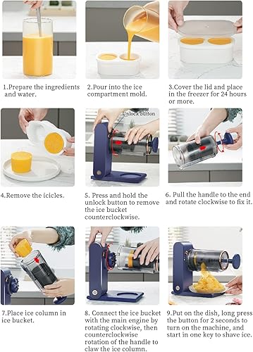 Miniatura 9 de HOT DEAL - Mezclador de pie eléctrico con máquina de hielo afeitado