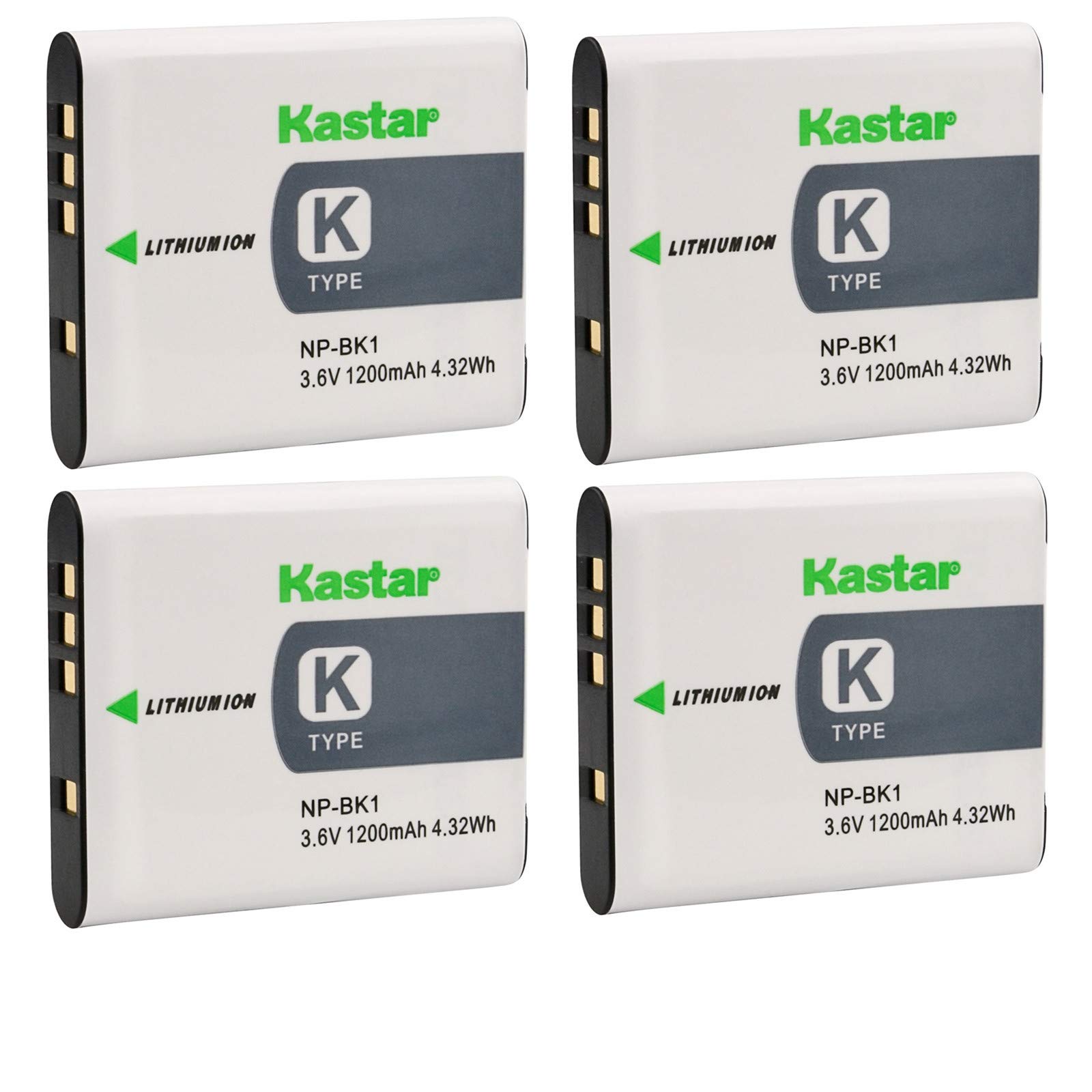 Kastar Battery (4-Pack) Replacement for Sony NP-BK1, BC-CSK, Bloggie MHS-CM5, MHS-PM5, Cyber-Shot DSC-S750, DSC-S780, DSC-S950, DSC-S980, DSC-W180, DSC-W190, DSC-W370, Webbie MHS-PM1 Camera
