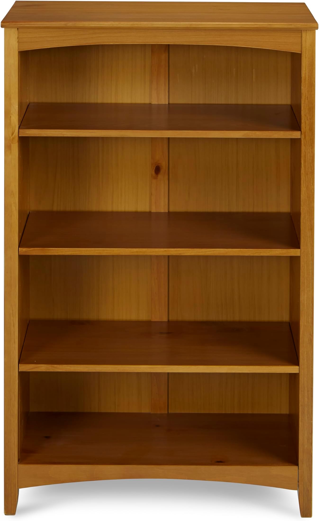 Shaker Style 4 Shelf Bookcase / Solid Wood / 48" High / Adjustable Shelving / Closed Back / Display Bookshelf for Living Room, Bedroom, Home and Office, Cherry