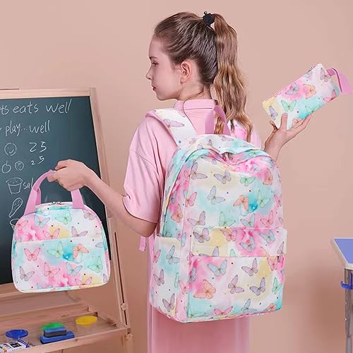 Miniatura 2 de LEDAOU Mochila para niños, bolsas escolares para adolescentes, juego de mochila escolar con lonchera y estuche para lápices