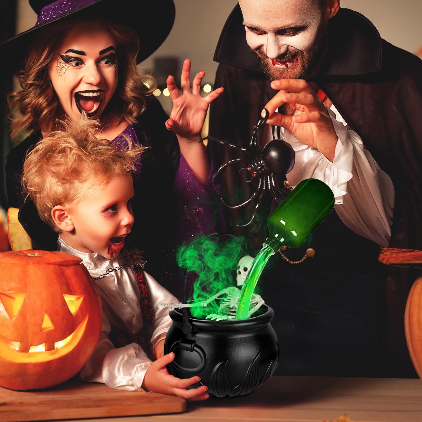 Halloween Wiedźma Kocioł Dekoracyjne Świecące Akcesoria Imprezowe