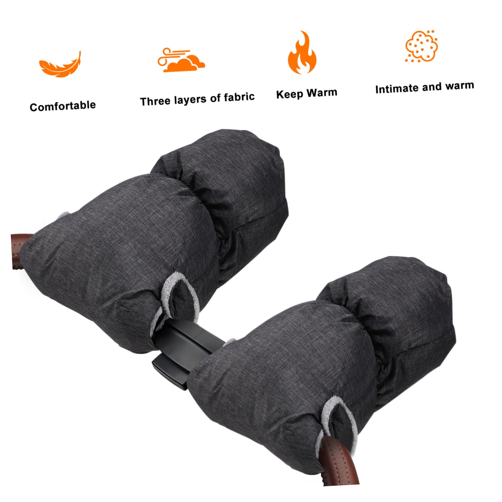 Guantes Para Cochecito De Oscuro De Guantes Cálidos Anticongelantes Para y Cuidadores Durante Paseos Cochecito
