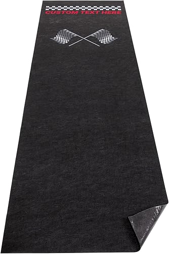 Miniatura 3 de Pig - Tapete de motocicleta personalizado  Ultra delgado  Banderas a cuadros Moto Racing  Paisaje  Tapete de estacionamiento de motocicleta con