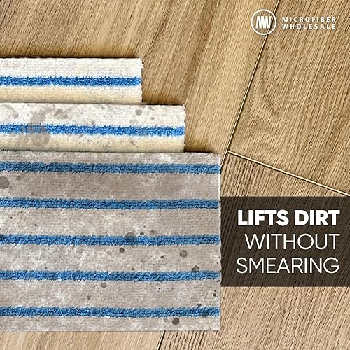 Miniatura 3 de MWipes - Almohadillas de microfibra semi-desechables de 10 pulgadas, compatibles con Swiffer Wet Jet, cabezales planos de repuesto compatibles con