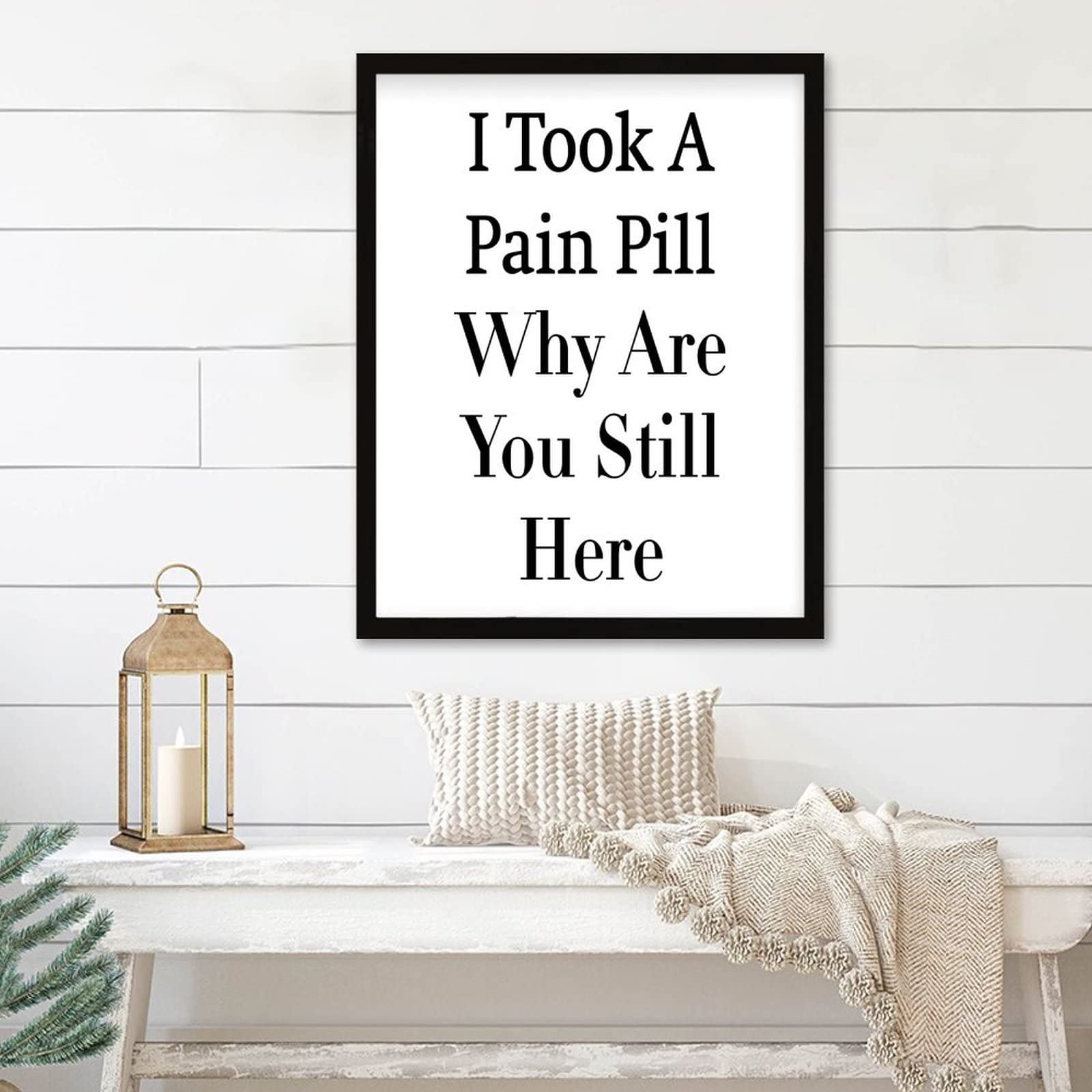 Affiche encadrée citation inspirante bonheur pour un intérieur chaleureux