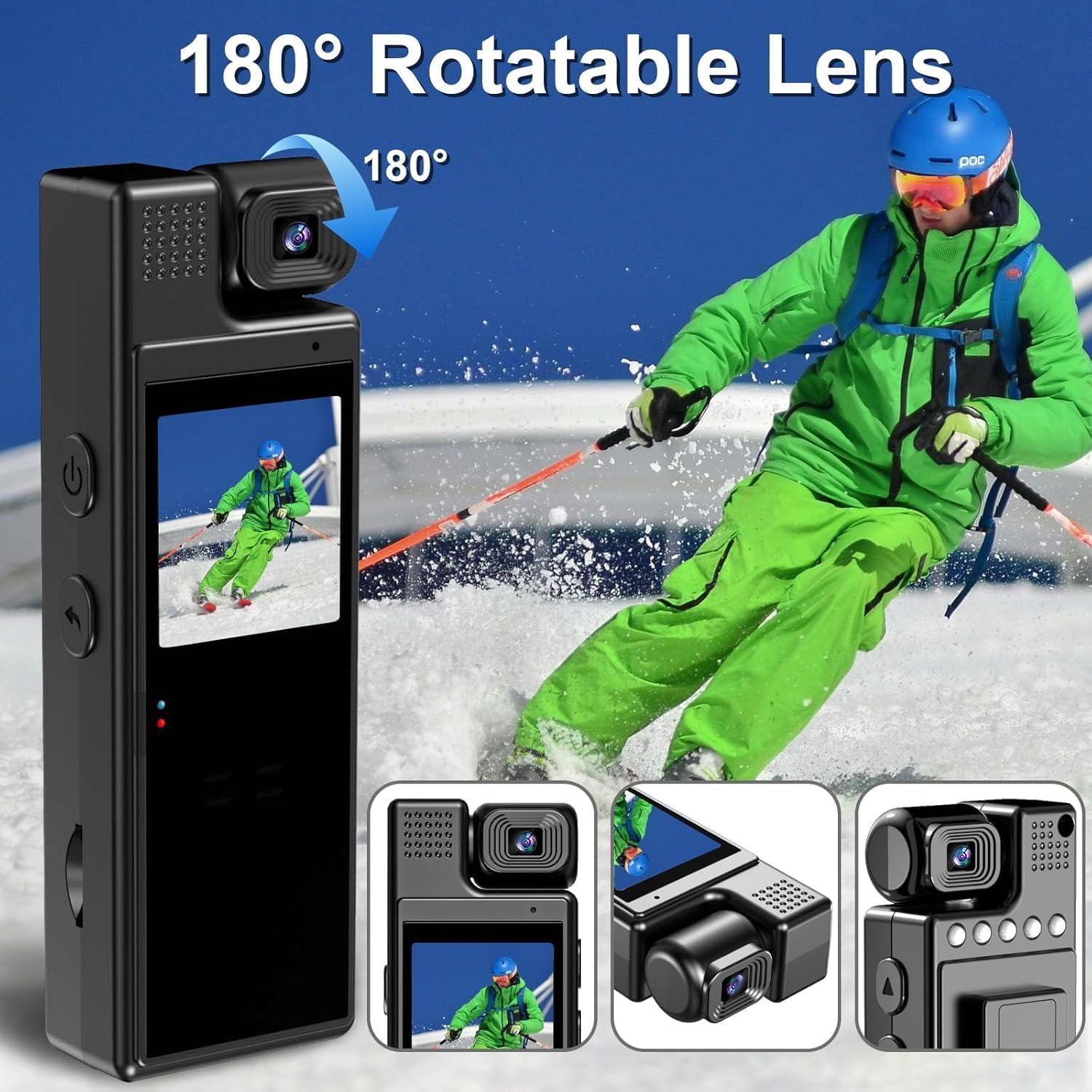Mini Body Camera with Audio and Video Recording, FHD 1080P Small Personal Body Cam, Bodycam with 32G SD Card, Motion Detection, Loop Record