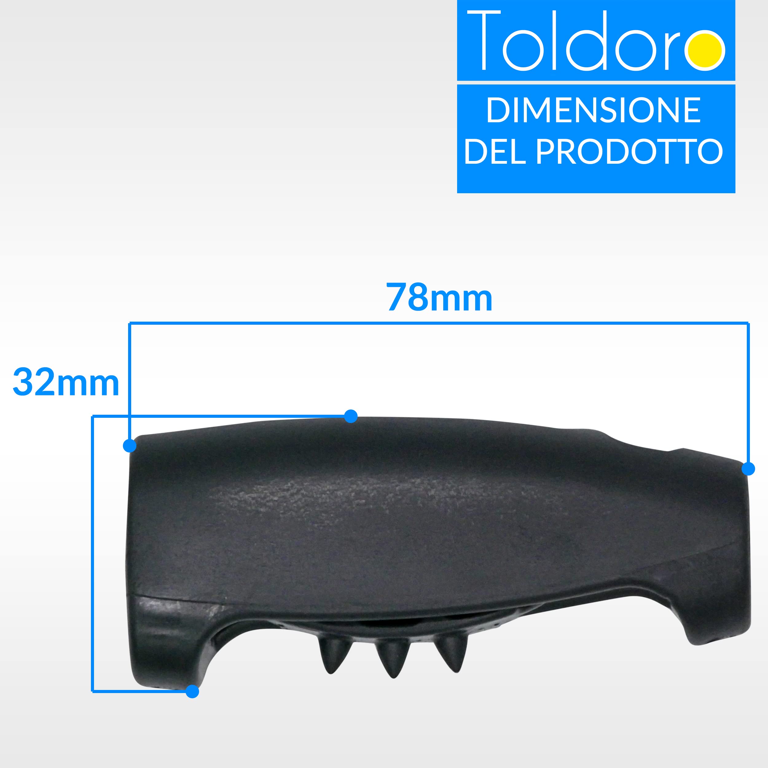Toldoro Super Sharky, 4 morsetti per funi da 10mm di diametro, bloccante ad alta resistenza per corda, blocca corde, morsetto per fissare il cordame di barca a vela e tendoni