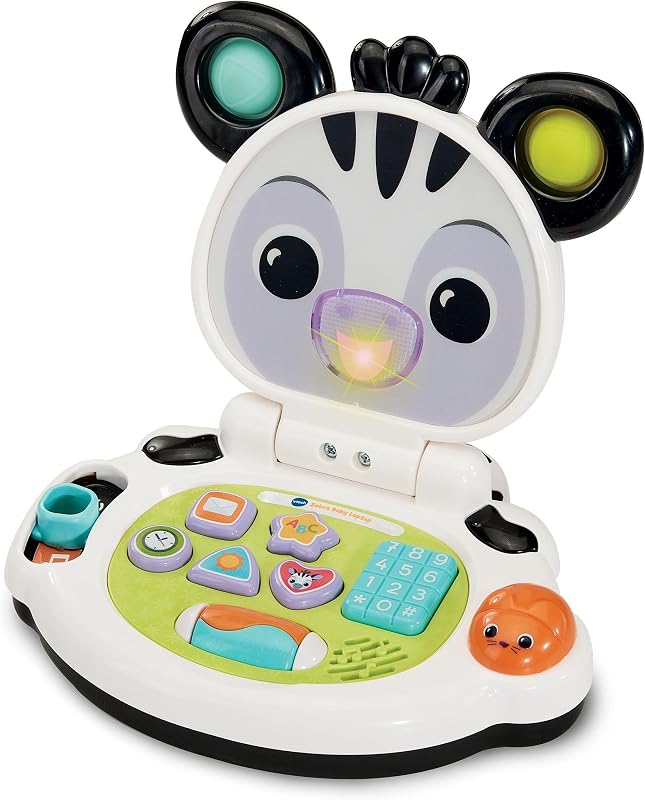 VTech Educational Baby Laptop Zebra - Juguete interactivo para niños pequeños