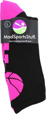 MadSportsStuff Basketball Socks - Youth & Adult Team Apparel - Durable Knit