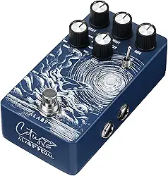 ALABS Pedais de reverberação CETUS para guitarra elétrica, pedal de reverberação com 9 efeitos de reverberação, secagem analógica, função de congelamento, modulação ajustável, controle de