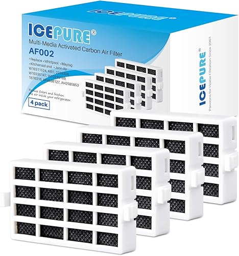 ICEPURE W10311524 Reemplazo del filtro de aire para refrigerador Whirlpool AIR1, W10311524, 2319308, W10335147, 1876318, filtro de aire FreshFlow,