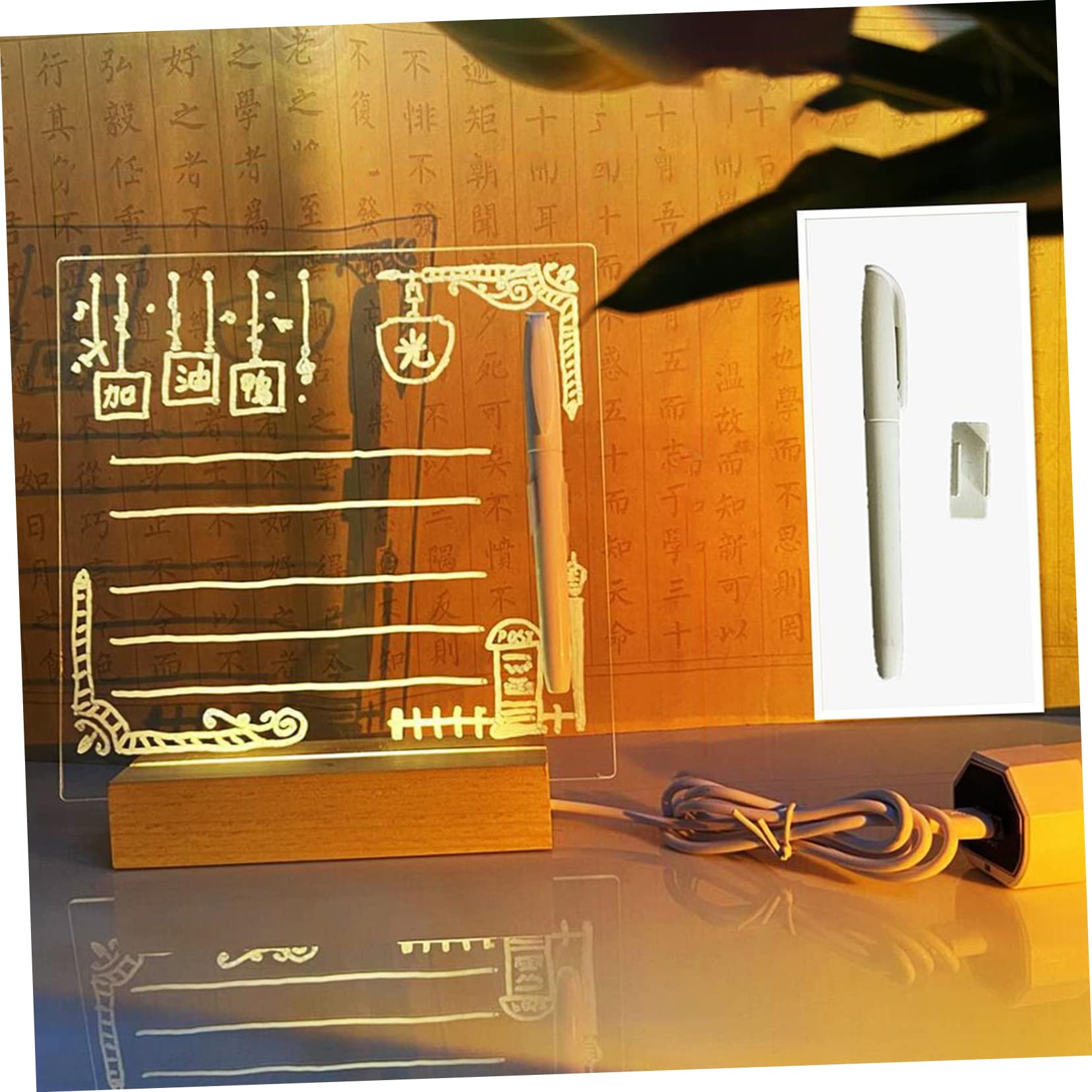 Lavagna Acrilica Cancellabile Memo Board Base Luminosa